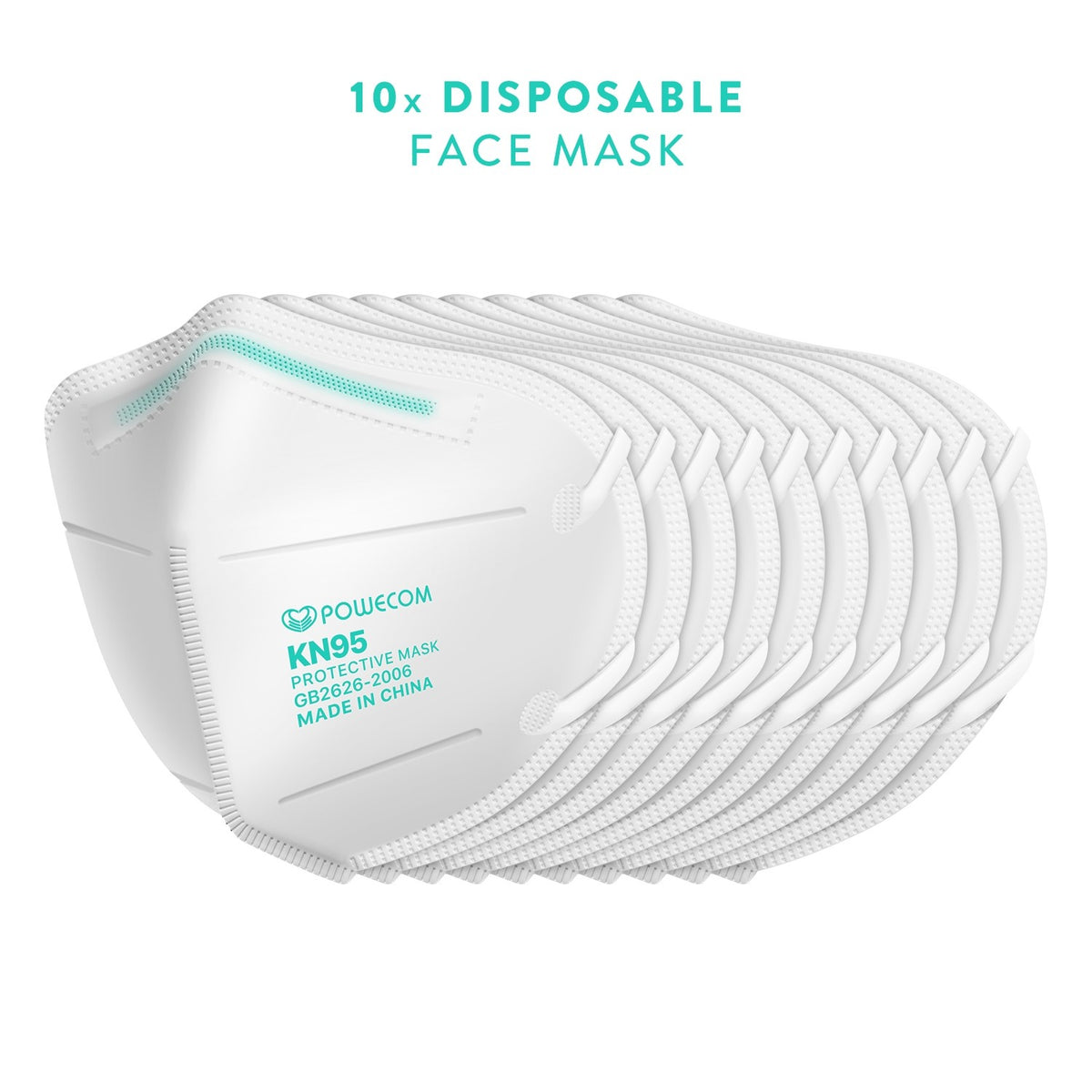 Powecom KN95 Face Mask, 10 per pack